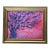 Botanical Abstract Tree Landscape Raspberry Pink Red Indigo Blue Original Oil Painting by Cleo Plowden For Sale
