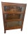 Vintage Oak Glass & Brass Bookcase Cabinet For Sale
