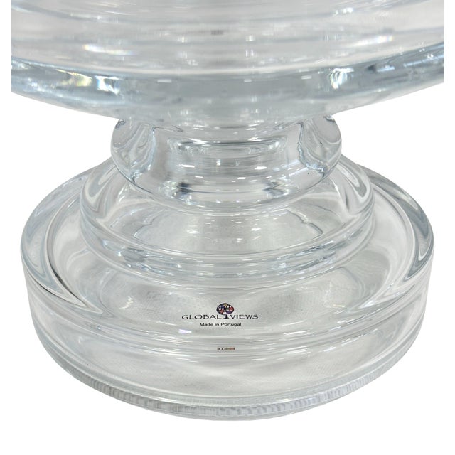2020s Footed Glass Fruit Bowl For Sale - Image 5 of 5