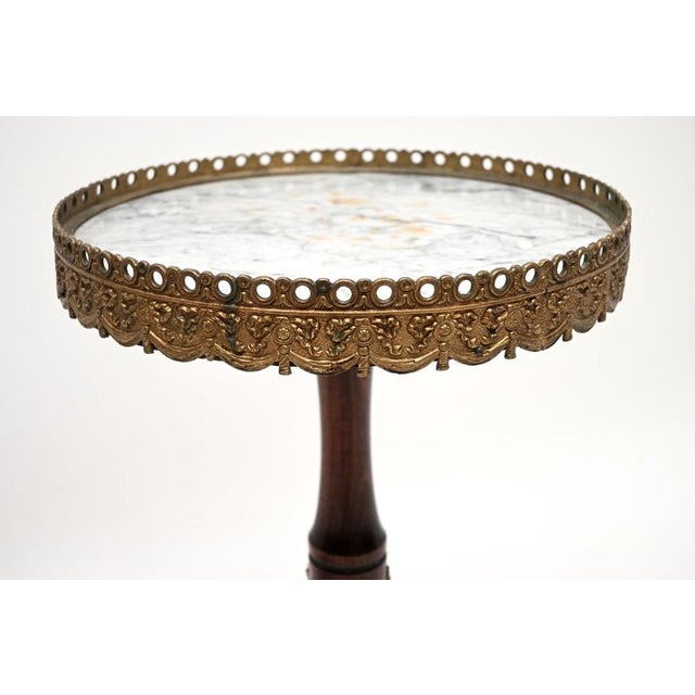 Antique French Marble Top Wine Tables, 1930, Set of 2 For Sale - Image 6 of 9