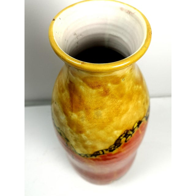 Mid-Century Modern Large Glazed Ceramic Floor Vase, 1970s For Sale - Image 3 of 10