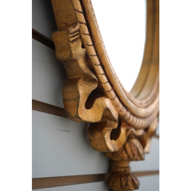 Glass Gold Gilt Frame Italian Style Mirror For Sale - Image 7 of 9