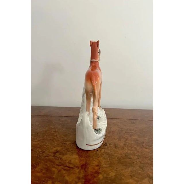 Large Antique Victorian Staffordshire Greyhound, 1880 For Sale - Image 4 of 8