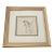 Vintage Framed Signed Print Dachshund/Basset Hound Puppy Drawing Leslie Cope For Sale