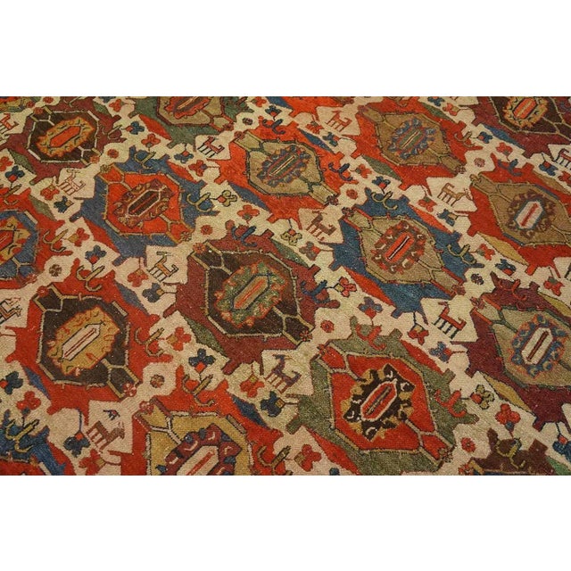 19th Century Persian Bibikabad Carpet ( 10' x 14' - 305 x 427 ) Antique Serab Persian Allover Knotted Rug, Circa Date:...