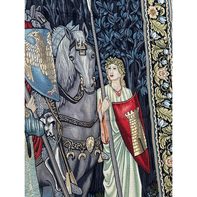 Aubusson Style Jacquard Tapestry, 1980s For Sale - Image 9 of 18