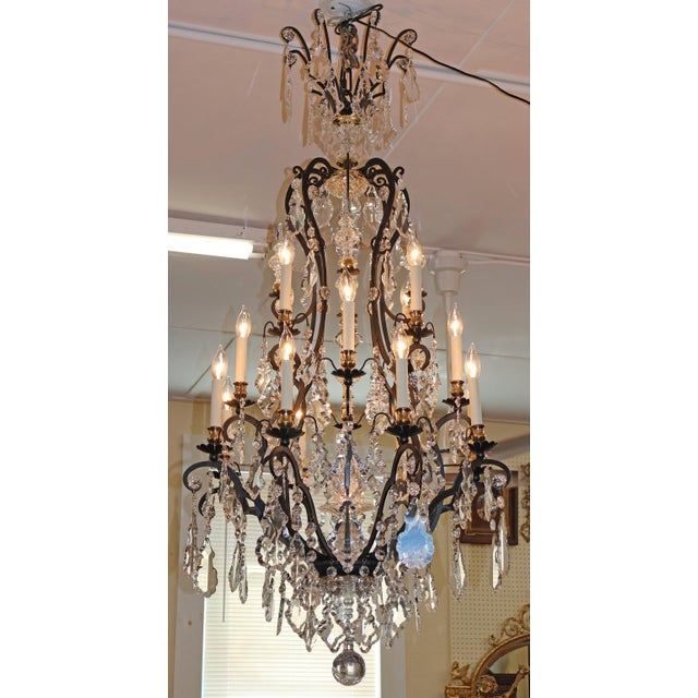 Glass Schonbek Versailles 2782 16 Light Monumental Crystal Chandelier For Sale - Image 7 of 18