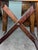1970s Vintage Rustic Live Edge X-Base Side Table With Iron Clavos For Sale - Image 4 of 5
