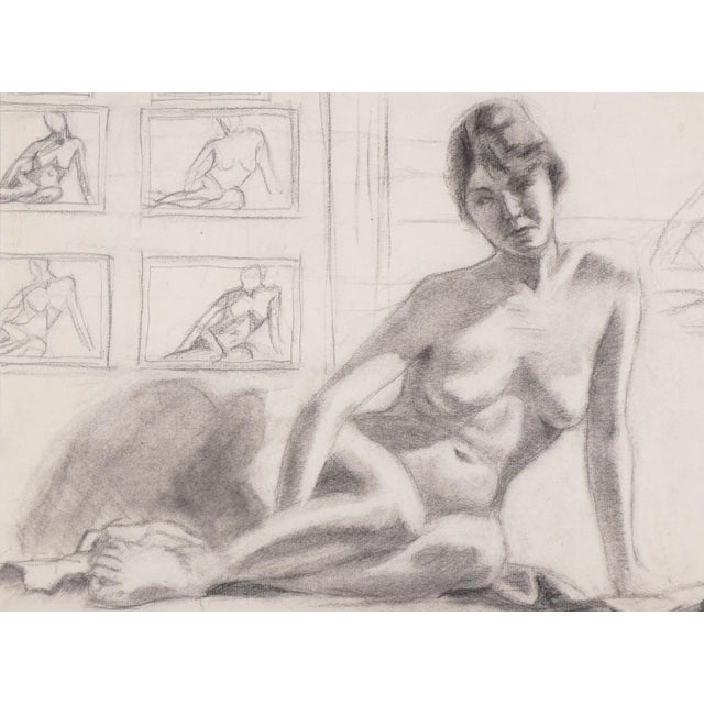 Graphite Female Nude Figure Study Drawing by Anne Neumark 1928 For Sale - Image 4 of 6