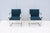Ludwig Mies Van Der Rohe Brno Flat Bar Chairs in Blue Fabric by Gordon, a Pair For Sale - Image 10 of 18