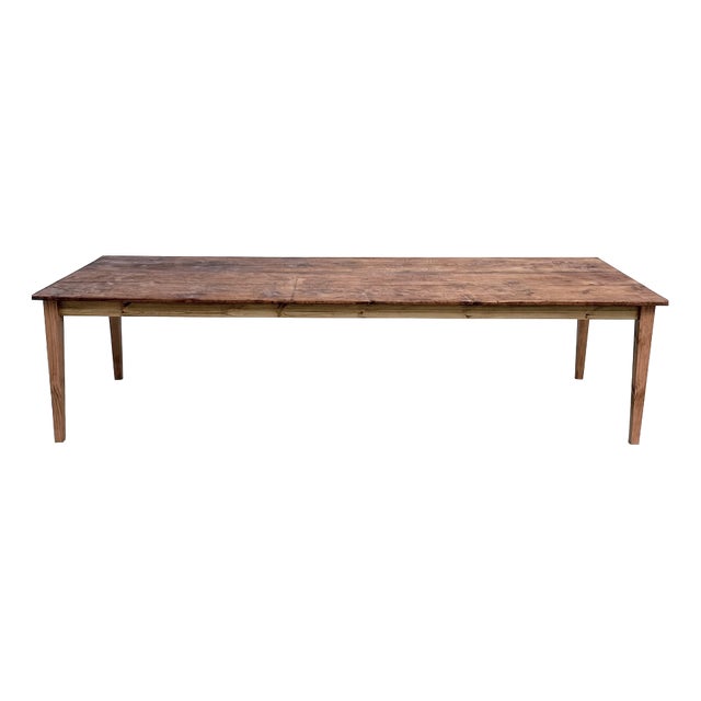 Vintage Farmhouse Table in Pine, 1950s For Sale