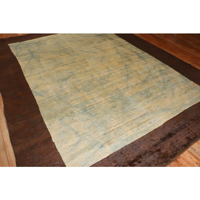 Textile Vintage Blue Shadow Turkish Rug - 10'2" x 13'2" For Sale - Image 7 of 8
