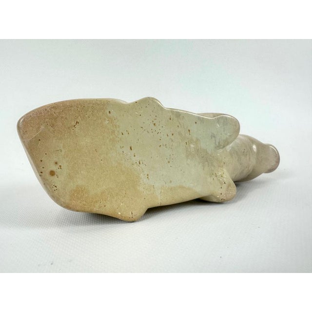 Light Yellow Soapstone Cat Figurine, 1960s For Sale - Image 8 of 11