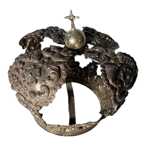 Late 20th Century Large Silver Crown From Peru