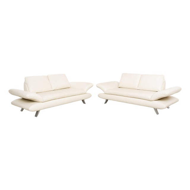 Velutti Leather Two-Seater Sofas from Koinor, Set of 2 For Sale