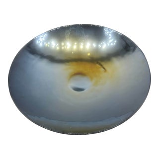 Yalos Casa Murano Italian Contemporary Iridescent Art Glass Bowl For Sale