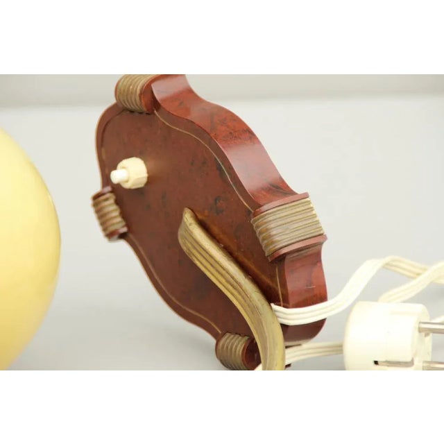 Art Deco Bakelite and Opal Glass Table Lamp, 1930s For Sale - Image 3 of 11