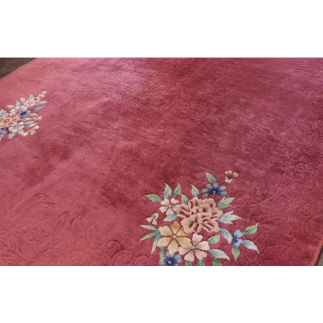 Antique Art Deco Chinese Rug For Sale - Image 4 of 9