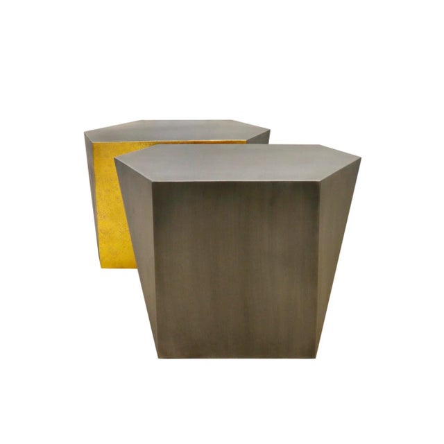 Contemporary Pasargad Home Urban Chic Coffee Table Set, Grey - Set of 2 For Sale - Image 3 of 9