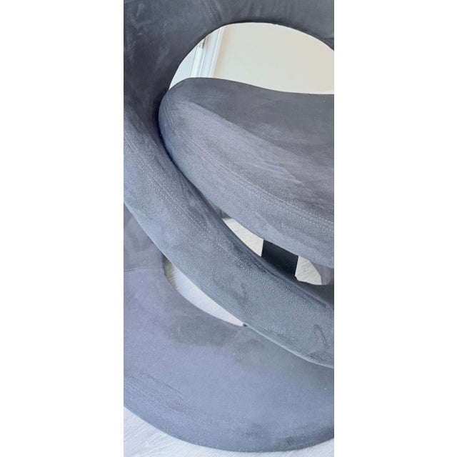 Black Fully Authenticated 1980s Postmodern Jaymar Spiral Ribbon Chair For Sale - Image 8 of 12