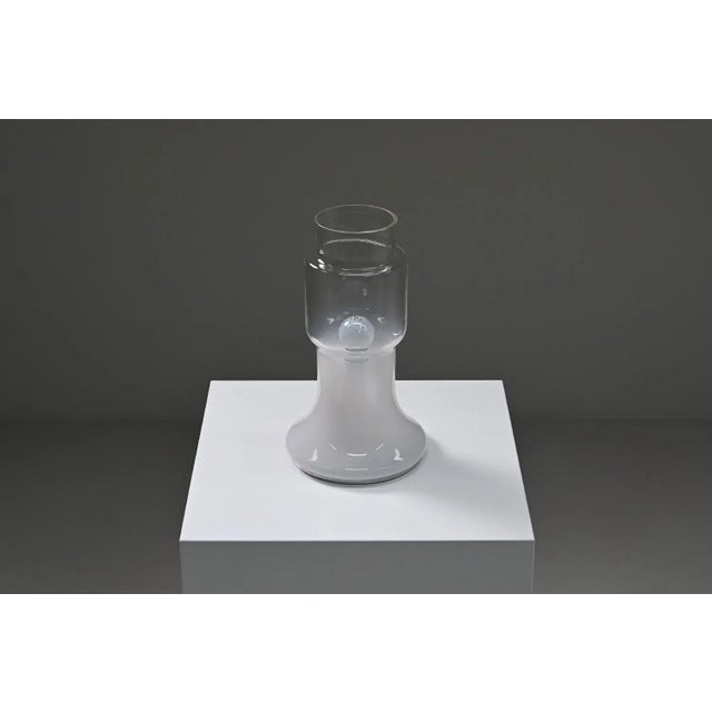 Mid-Century Modern Italian Glass Table Lamp, Italy, 1970s For Sale - Image 3 of 10
