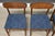 Mid-Century Modern Mid 20th Century Walnut Blue Mid Century Modern Dining Chairs - Set of 4 For Sale - Image 3 of 10