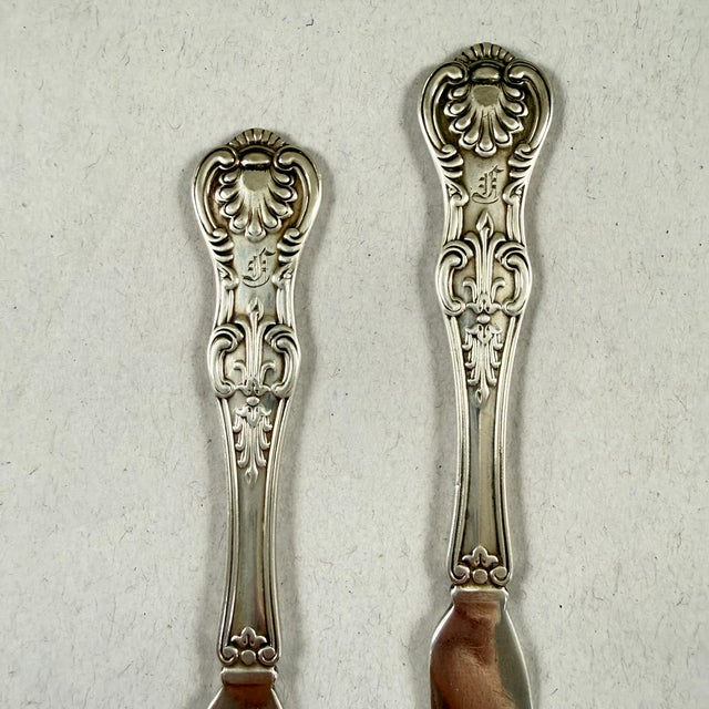 Late 19th Century Antique J.E.Caldwell Kings Pattern Sterling Silver Spreaders, Set of Two For Sale - Image 5 of 9
