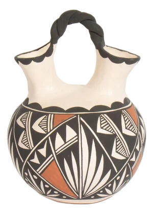 Acoma Pueblo Pottery Wedding Vase by Louis and Nadine Mansfield