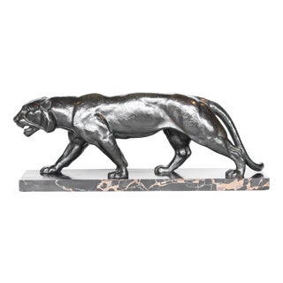 Henri Bargas, Tiger, 1930s, Bronze For Sale