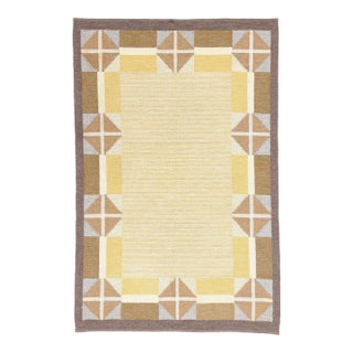 Vintage Swedish Rollakan Rug, 05'05 X 08'01 For Sale