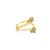 Contemporary Fan Style Diamond Ring Guard Enhancer 14k Yellow Gold, Size 8 For Sale - Image 3 of 4