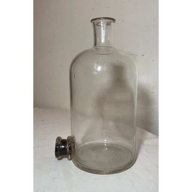 Rare Antique 1800's Hand Blown Glass Science Chemistry Apothecary Beaker Bottle For Sale - Image 9 of 12