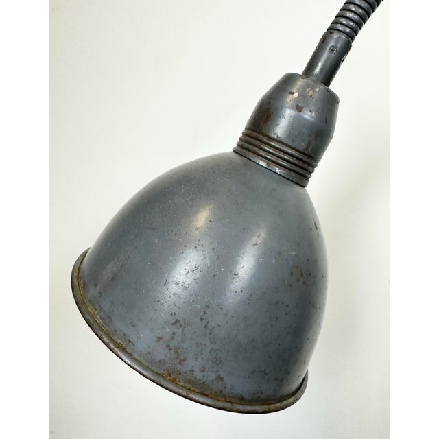 Mid-Century Modern Grey Industrial Scissor Wall Lamp from Elektroinstala, 1960s For Sale - Image 3 of 14