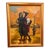 Portuguese Lighthouse Village Scene by J. Adamos, Mid-Century Oil on Canvas For Sale