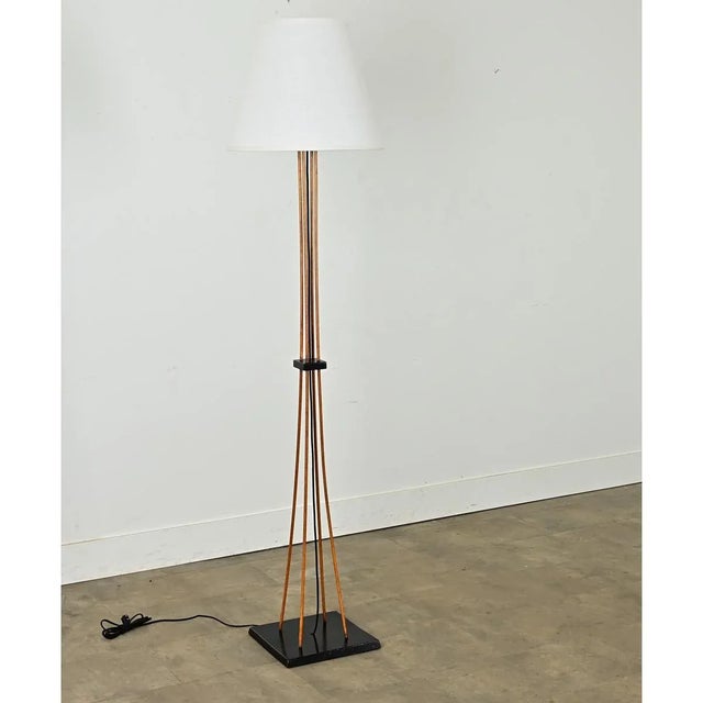 Mid-Century Modern French Mid-Century Modern Wood Floor Lamp For Sale - Image 3 of 9