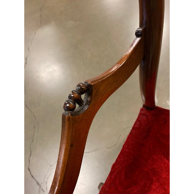 Antique Victorian Balloon Back Chair For Sale - Image 4 of 13