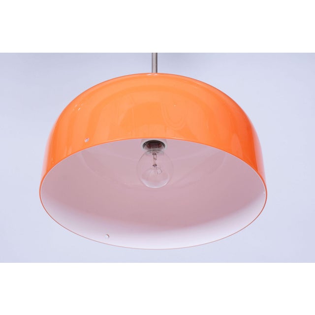 Mid-Century Chandelier in Chrome, Plastic and Glass, Italy, 1960s For Sale - Image 6 of 9