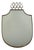 Vintage Mirror with Brass Edge by Gio Ponti, 1950s For Sale
