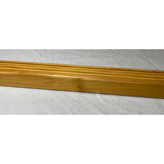 High Quality Vintage Handmade Japanese Kyoto Square Bamboo Walking Stick Cane For Sale - Image 11 of 15