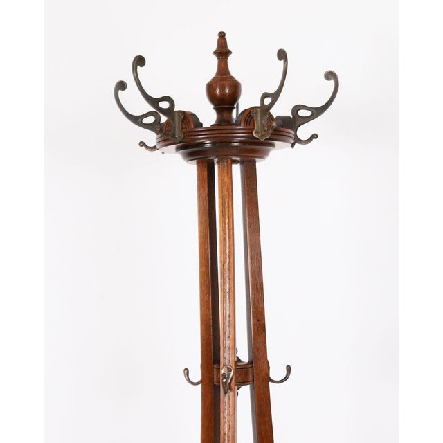 Antique Victorian Oak Hall Umbrella Coat Stand, 19th Century For Sale - Image 5 of 12