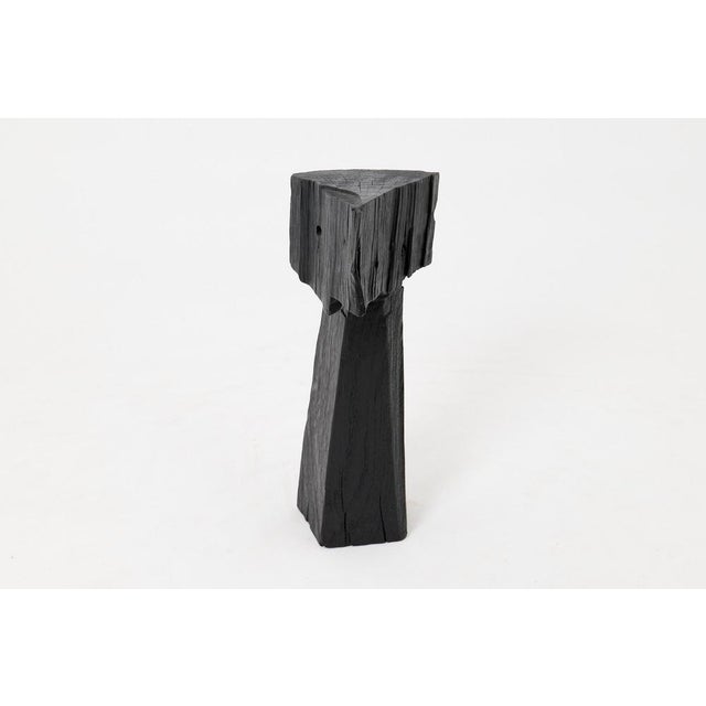 Hand-Carved Sculptural Side Table by Logniture For Sale - Image 4 of 13