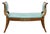 English Regency Mahogany Leather Bench with Gilt Dolphin Armrests For Sale
