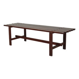 Mid-Century Modern Teak Bench by Ezio Longhi for Elam, Italy, 1950s For Sale