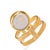 Isis Pearl & Gold Chunky Mystic Ring, Size 4 For Sale In Miami - Image 6 of 8