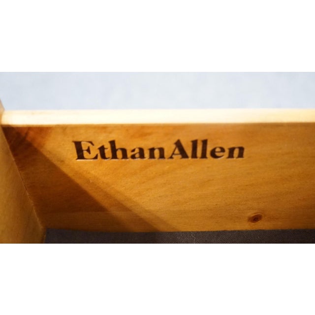 Brown Ethan Allen Country Craftsman Solid Pine Rustic Early American 32" Dry Sink Cabinet 19-6325 For Sale - Image 8 of 13