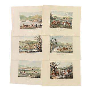 Charles Loraine Smith English Fox Hunt Lithographs - Set of Six For Sale