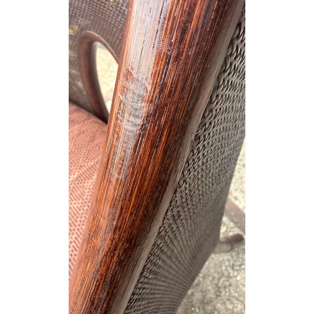 Set of 6 McGuire Organic Modern Double-Caned Dining Chairs in Tobacco Finish For Sale - Image 11 of 16