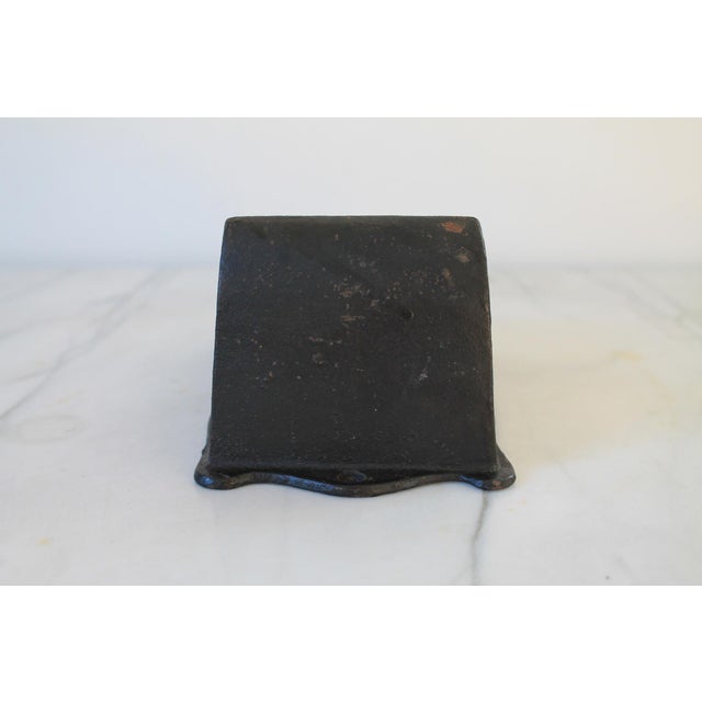 Metal Vintage Cast Iron Wall Mounted Match Stick Holder For Sale - Image 7 of 11