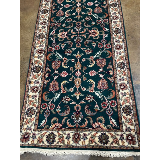 1990s Handwoven Persian Design Indian Rug - 2'6" X 16'5" For Sale - Image 4 of 5