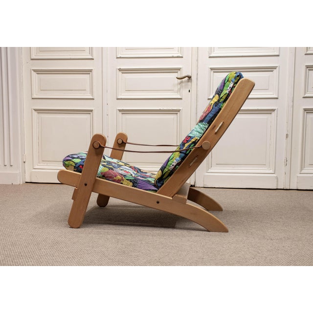 1970s lounge chair, model Kongo, designed by Åke Fribytter for IKEA. Crafted in solid oak with original leather armrests....